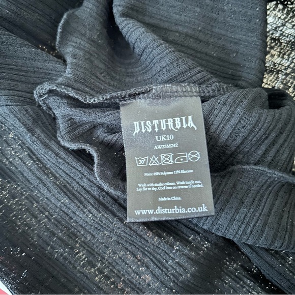 SOLD ✖️ Disturbia Cassia Jersey Mesh Crop Top - Picture 2 of 2